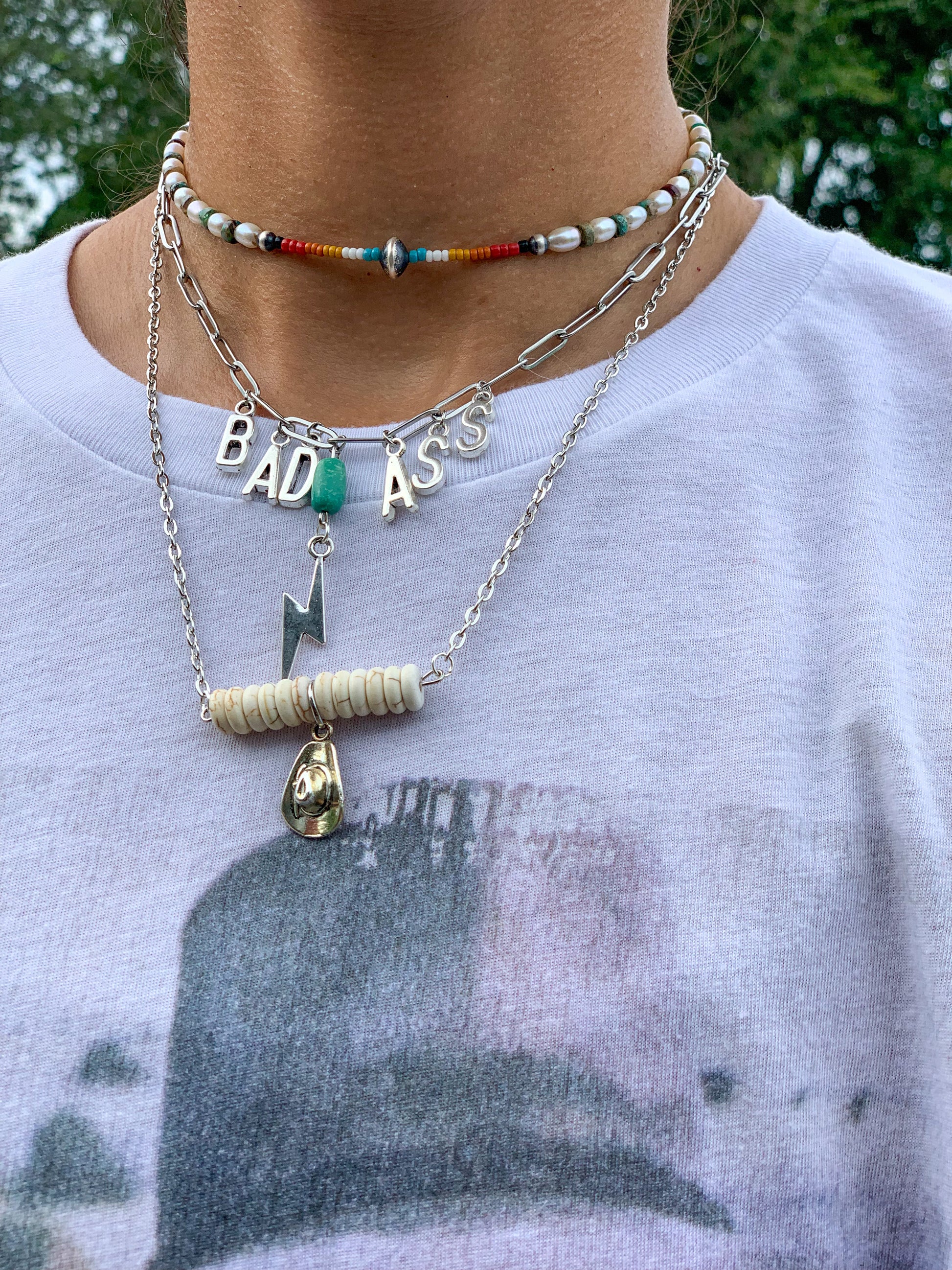 How the bad a** necklace fits