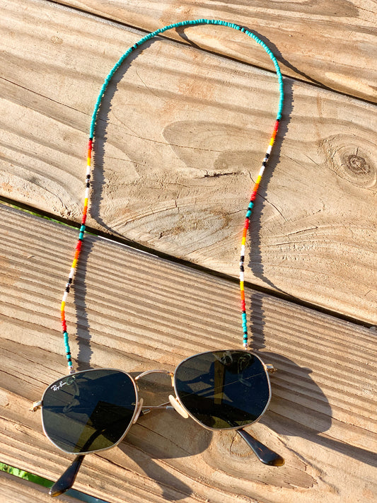 Turquoise Serape Sunglasses Chain